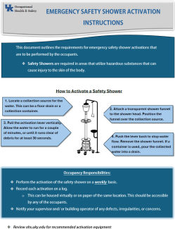 Emergency Safety Shower Activation Instruction Printout